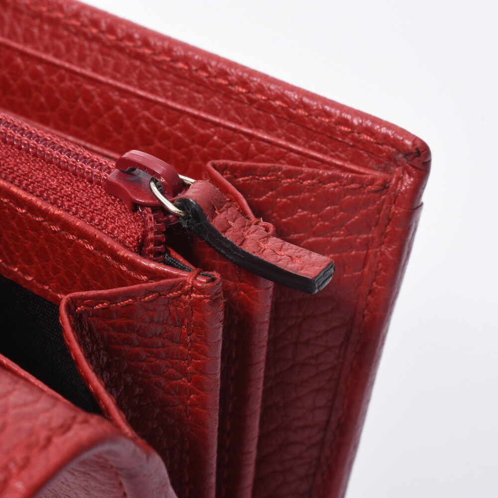 Gucci Zipper Calf GG Wallet Marmont Long Red - Picture 10 of 12